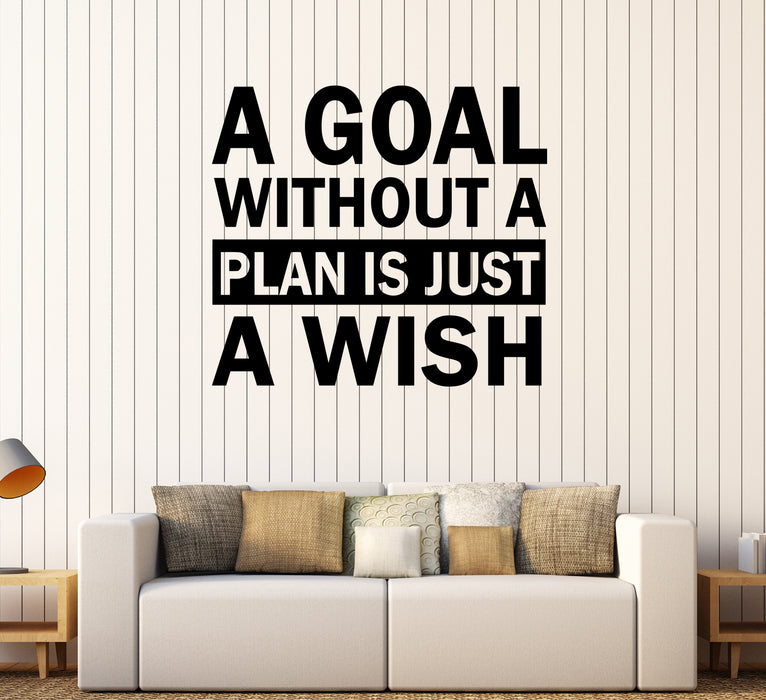 Wall Decal Positive Sign Lettering Office Words Goal Plan Vinyl Sticker (ed1887)