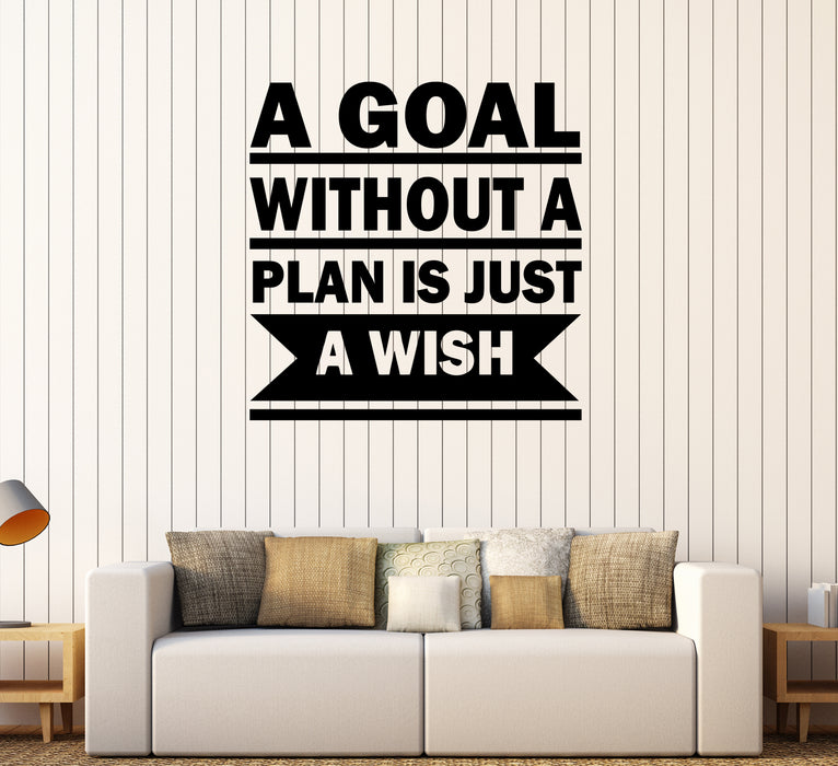 Wall Decal Office Words Motivation Goal Quote Vinyl Sticker (ed1901)