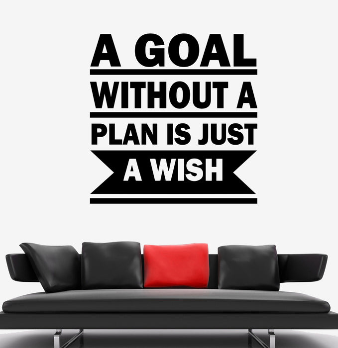 Wall Decal Office Words Motivation Goal Quote Vinyl Sticker (ed1901)