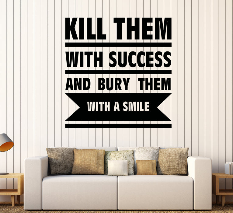 Wall Decal Positive Quotes Success Motivational Words Vinyl Sticker (ed1905)