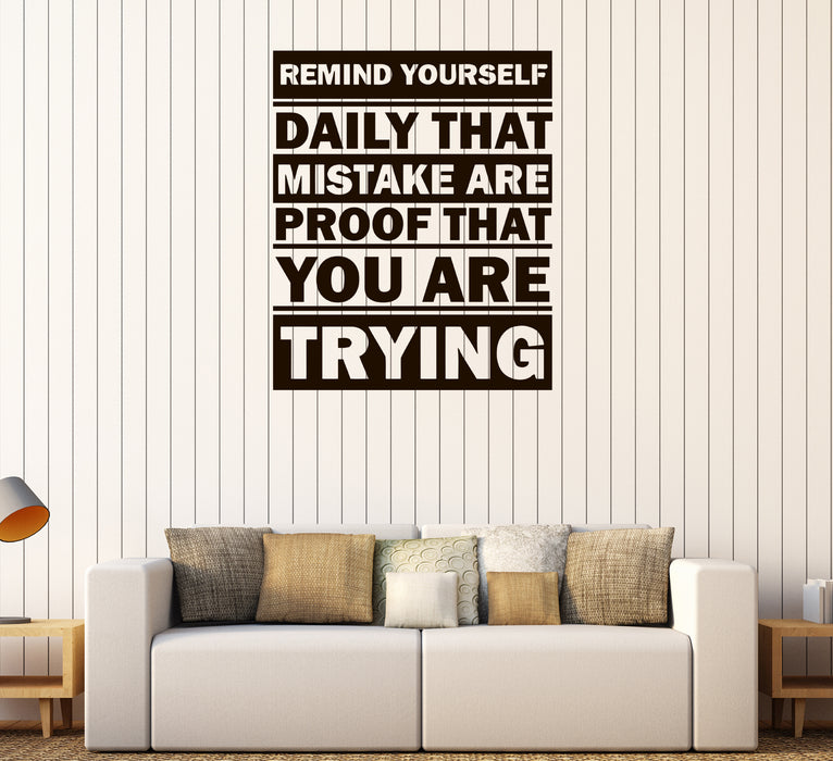 Wall Decal Inspirational Words of Wisdom Motivational Quotes Office Vinyl Sticker (ed1908)