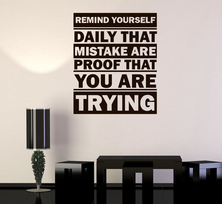 Wall Decal Inspirational Words of Wisdom Motivational Quotes Office Vinyl Sticker (ed1908)