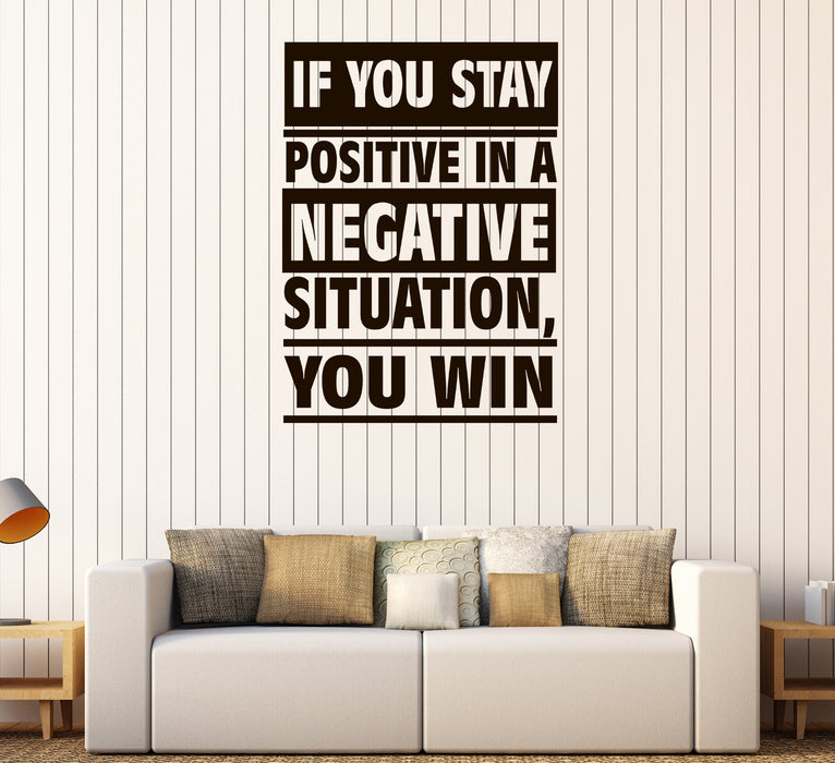 Wall Decal Inspirational Lettering Motivation Office Windows Quotes Win Vinyl Sticker (ed1910)