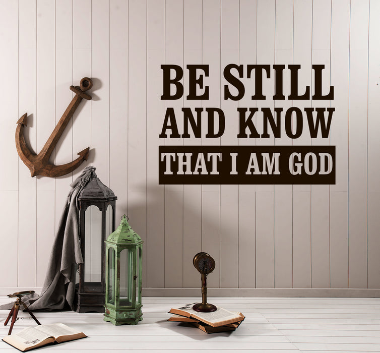 Wall Decal Positive Sign Wise Words Lettering I Am God Vinyl Sticker (ed1913)