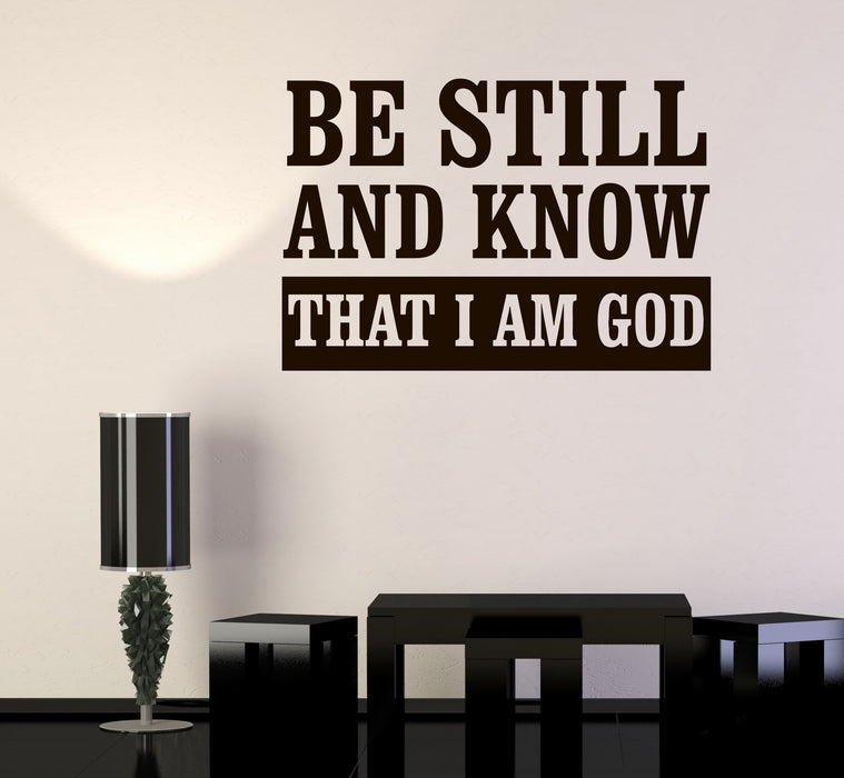 Wall Decal Positive Sign Wise Words Lettering I Am God Vinyl Sticker (ed1913)