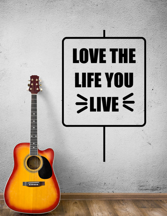 Autocollant mural en vinyle avec mots de sagesse, signe positif, amour de la vie (ed1918)