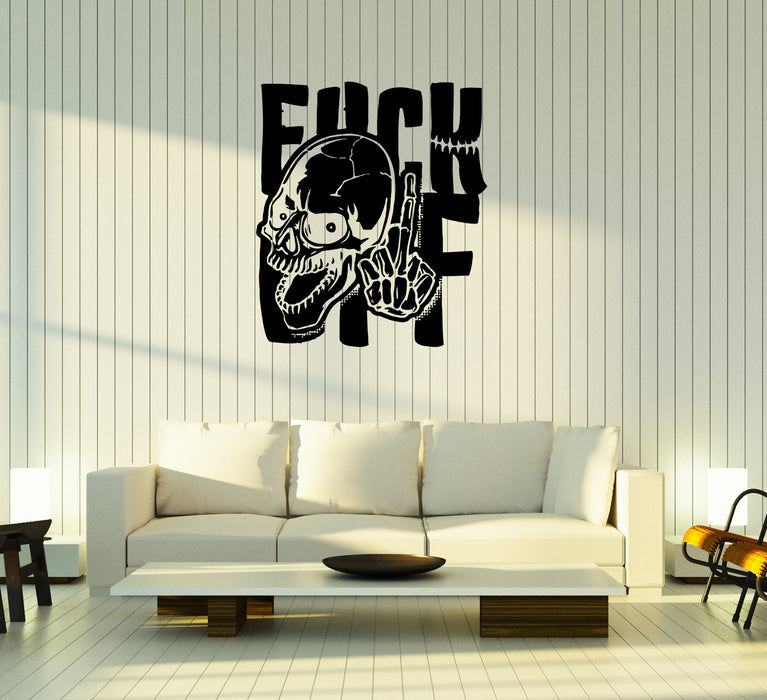 Wall Decal Lettering Words Protest Youth Skeleton Skull Vinyl Sticker (ed1928)