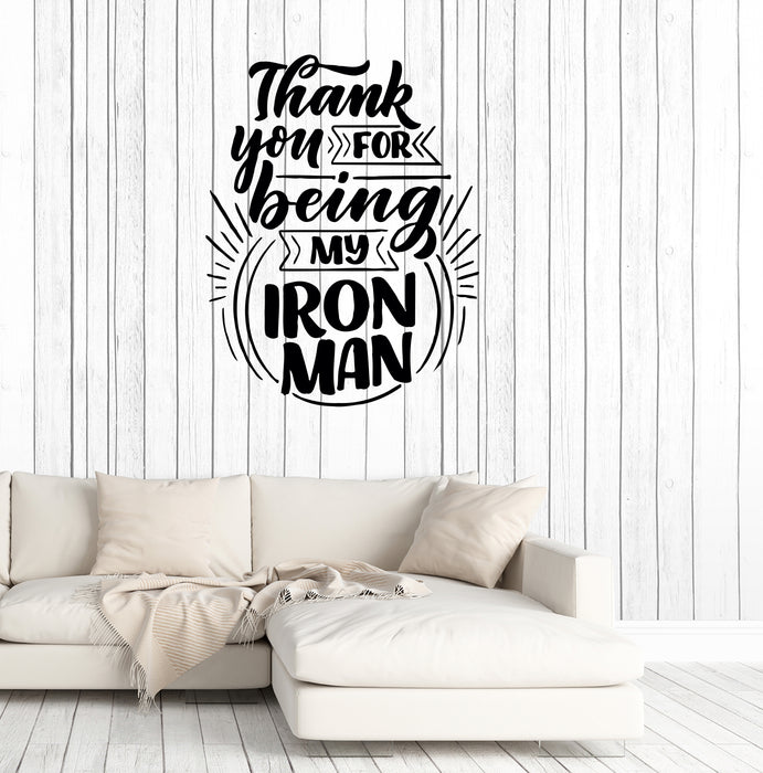 Wall Decal Word Cloud Quote Motivation Inspiration Iron Man Vinyl Sticker (ed1934)