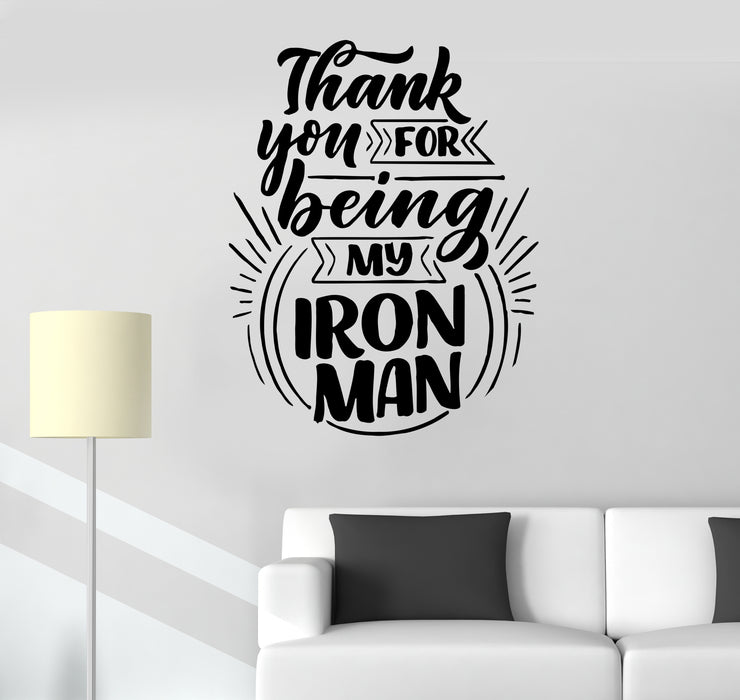 Wall Decal Word Cloud Quote Motivation Inspiration Iron Man Vinyl Sticker (ed1934)