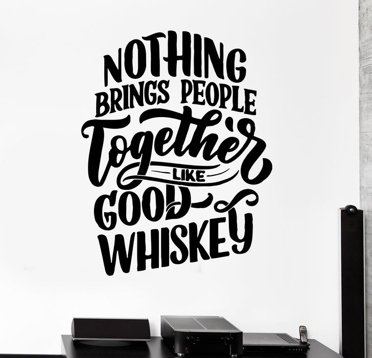Wall Decal Word Cloud Quote Inspiration Good Whiskey Vinyl Sticker (ed1936)