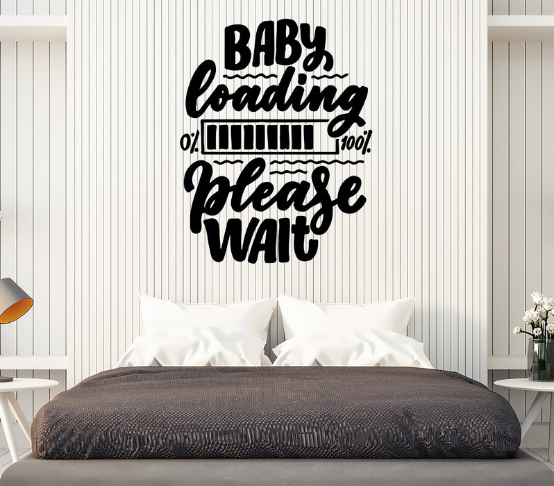 Wall Decal Words Quote Baby Loading Funny Lettering Vinyl Sticker (ed1938)