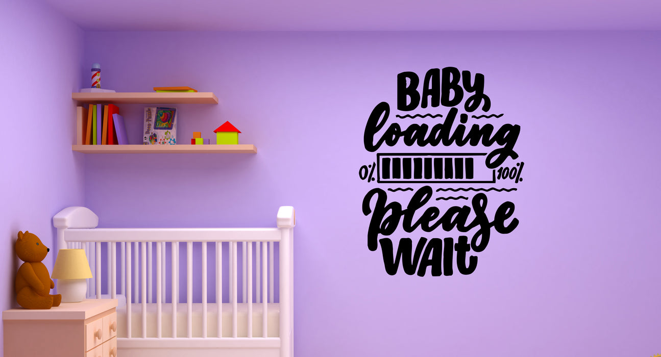 Wall Decal Words Quote Baby Loading Funny Lettering Vinyl Sticker (ed1938)