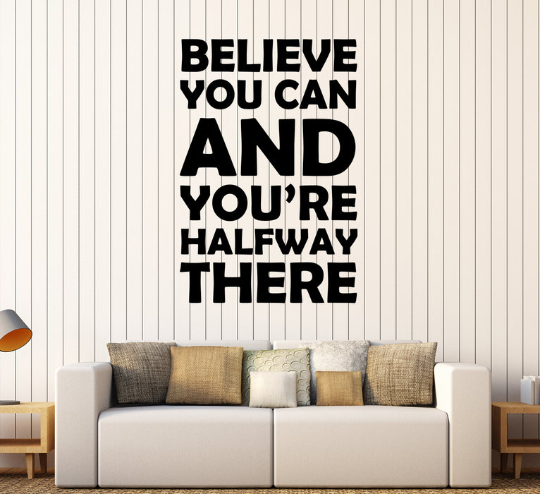 Wall Decal Inspirational Positive Words of Wisdom Believe Vinyl Sticker (ed1956)