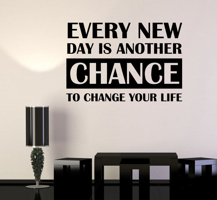 Wall Decal Change Your Life Motivational Lettering Words Vinyl Sticker (ed1957)