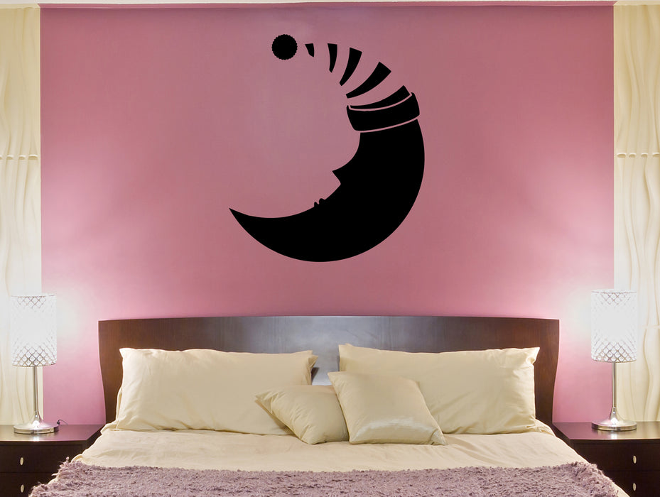 Wall Decal Crescent Moon Night Sleep Bedroom Decor Vinyl Sticker (ed1972)