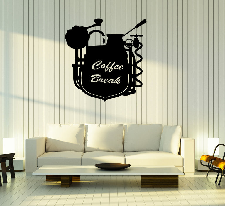 Wall Decal Coffee Break Coffee Shop Restaurant Cafe Vinyl Sticker (ed1977)