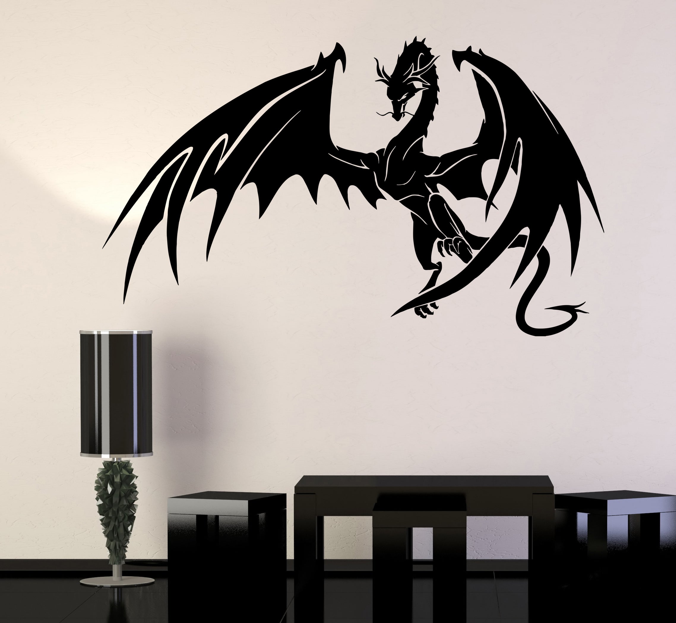 Wall Decal Dragon Middle Ages Chimera Monster Lizard Vinyl Sticker (ed ...