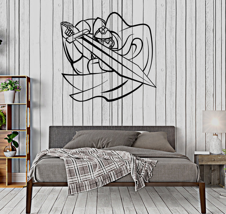 Wall Decal Medieval Knight Warrior Weapon Armor Vinyl Sticker (ed1997)