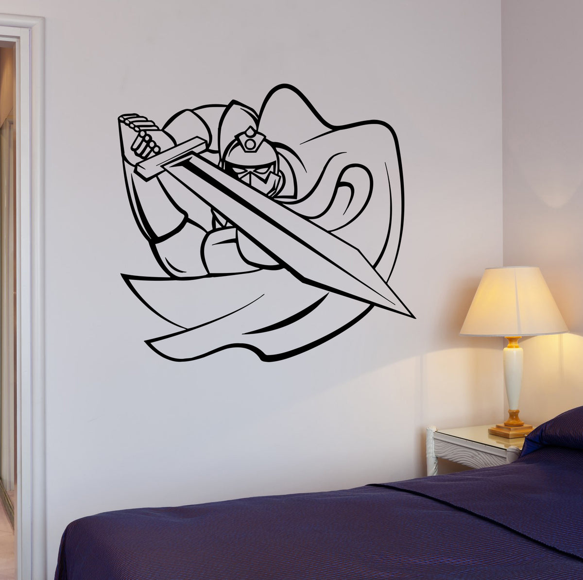 Wall Decal Medieval Knight Warrior Weapon Armor Vinyl Sticker (ed1997 ...