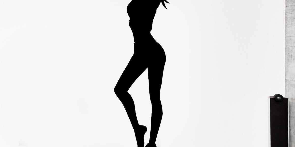 Wall Decal Silhouette Sexy Girl Beautiful Woman Sporty Vinyl Sticker