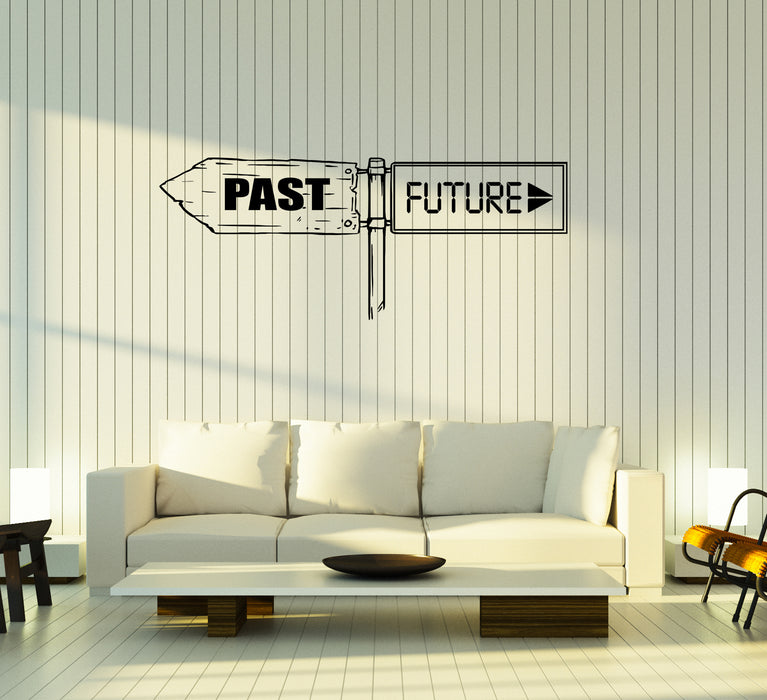 Wall Decal Road Sign Past Future Words Vinyl Sticker (ed2019)