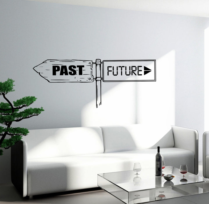 Wall Decal Road Sign Past Future Words Vinyl Sticker (ed2019)