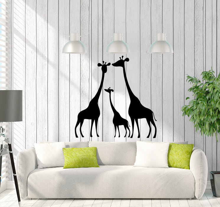 Wall Decal Giraffe Family Animals Africa Kids Room Vinyl Sticker (ed2023)