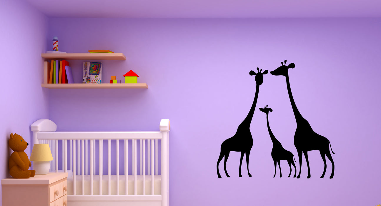 Wall Decal Giraffe Family Animals Africa Kids Room Vinyl Sticker (ed2023)