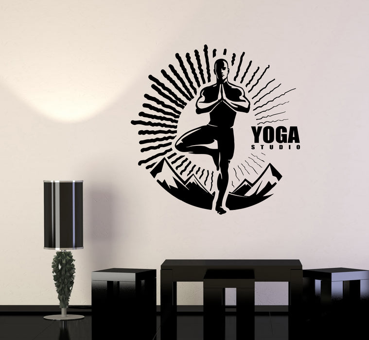 Wall Decal Yoga Studio Meditation Sports Center Vinyl Sticker (ed2035)