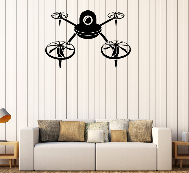 Wall Decal Drone Quadcopter Aircraft Camera Vinyl Sticker (ed2038)