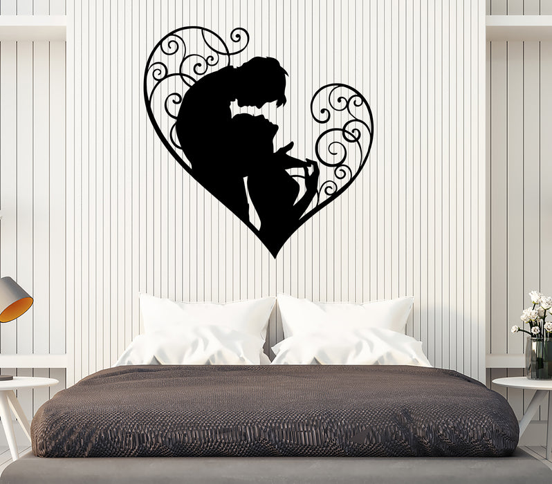 Wall Decal Love Romance Couple Heart Vinyl Sticker (ed2043)