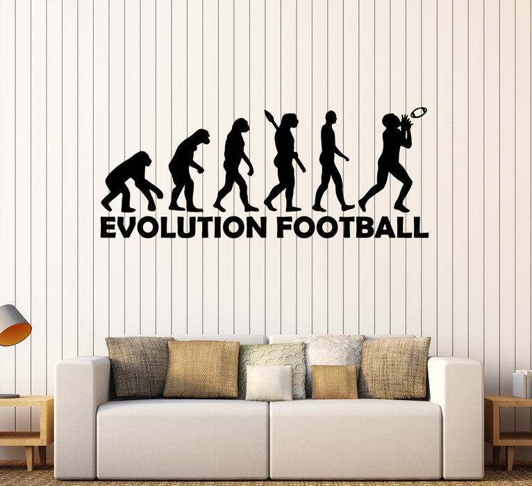 Wall Decal Evolution Football Sport Rugby Vinyl Sticker (ed2080)