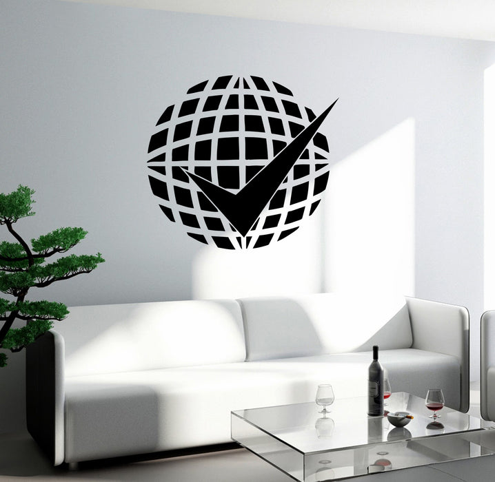 Wall Decal Abstract Planet Sphere Geometric Figure Vinyl Sticker (ed2082)