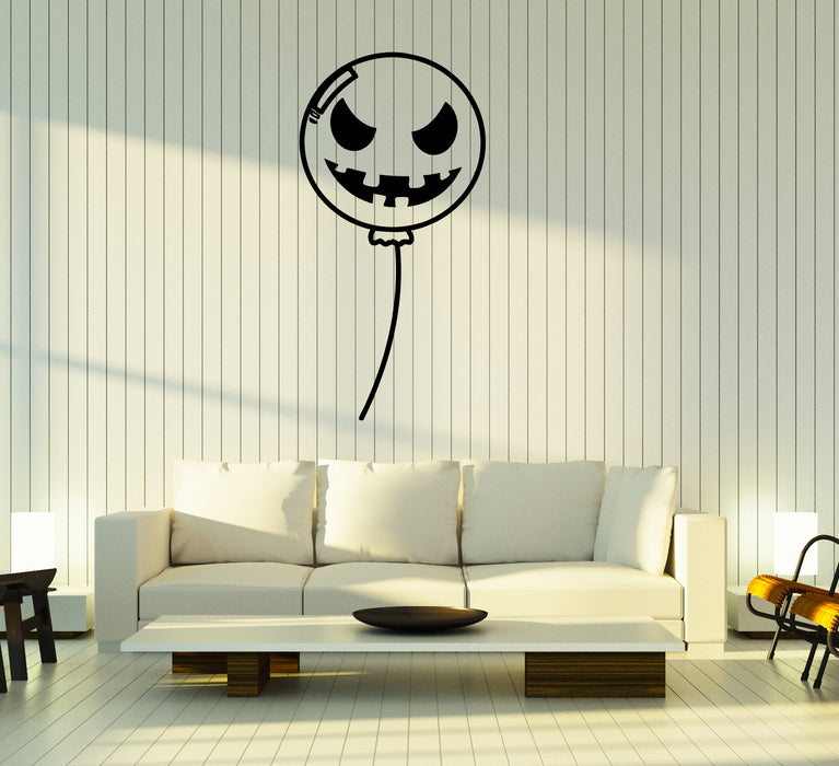 Wall Decal Balloon Face Monster Scary Halloween Vinyl Sticker (ed2093)