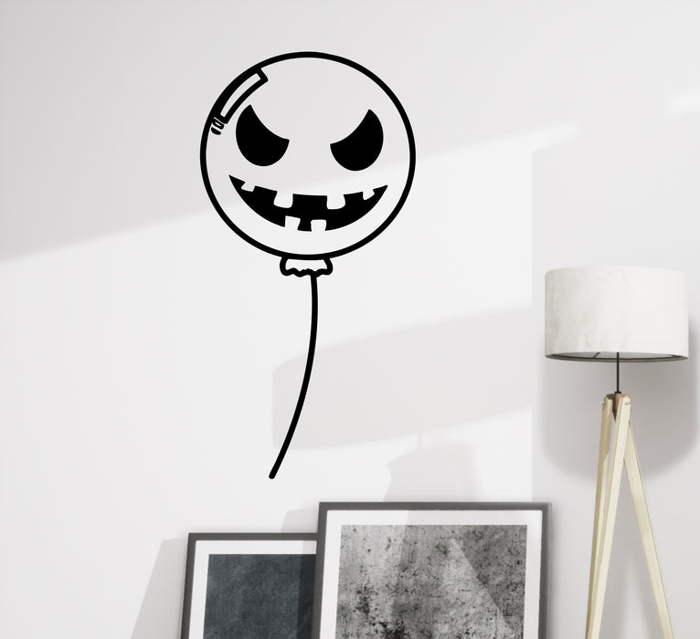 Wall Decal Balloon Face Monster Scary Halloween Vinyl Sticker (ed2093)