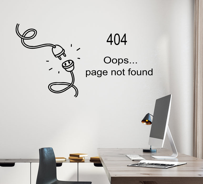 Wall Decal Page Not Found Lettering Word Internet Vinyl Sticker (ed2096)
