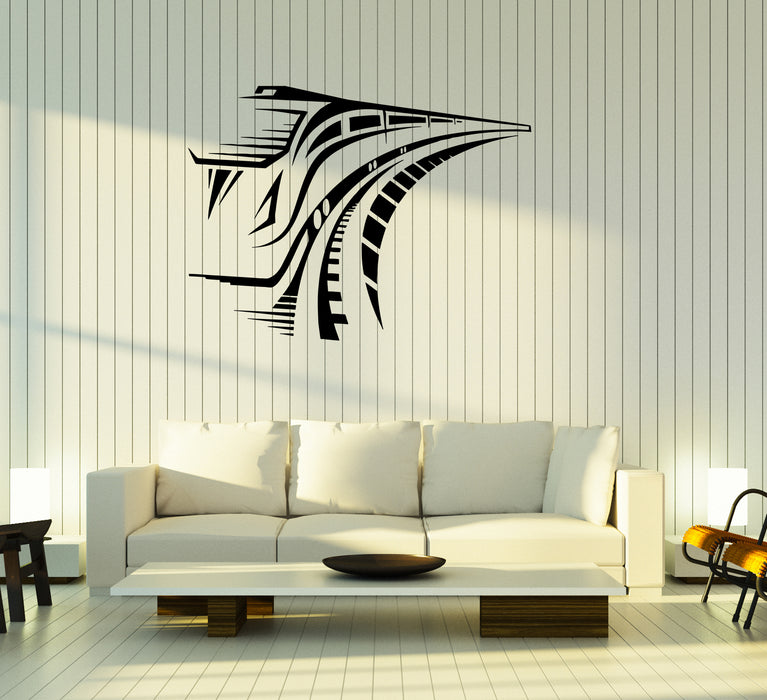 Wall Decal Train Transport Rails Decor Vinyl Sticker (ed2097)