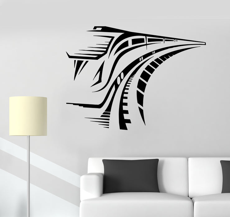 Wall Decal Train Transport Rails Decor Vinyl Sticker (ed2097)