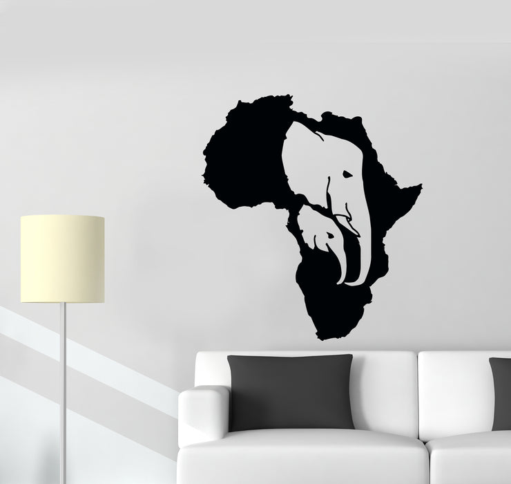 Wall Decal Elephant Family African Safari Animals Vinyl Sticker (ed2125)