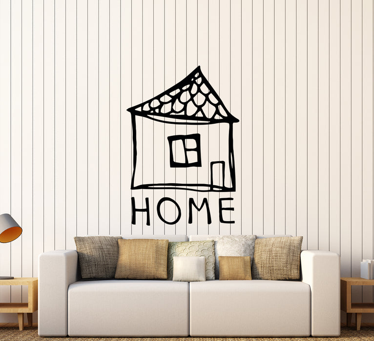Наклейка на стену Детский рисунок Декор Дом Слово Надпись Виниловая наклейка (ed2137)