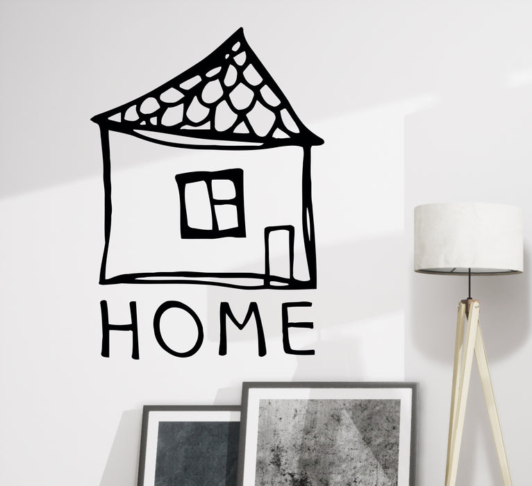 Наклейка на стену Детский рисунок Декор Дом Слово Надпись Виниловая наклейка (ed2137)