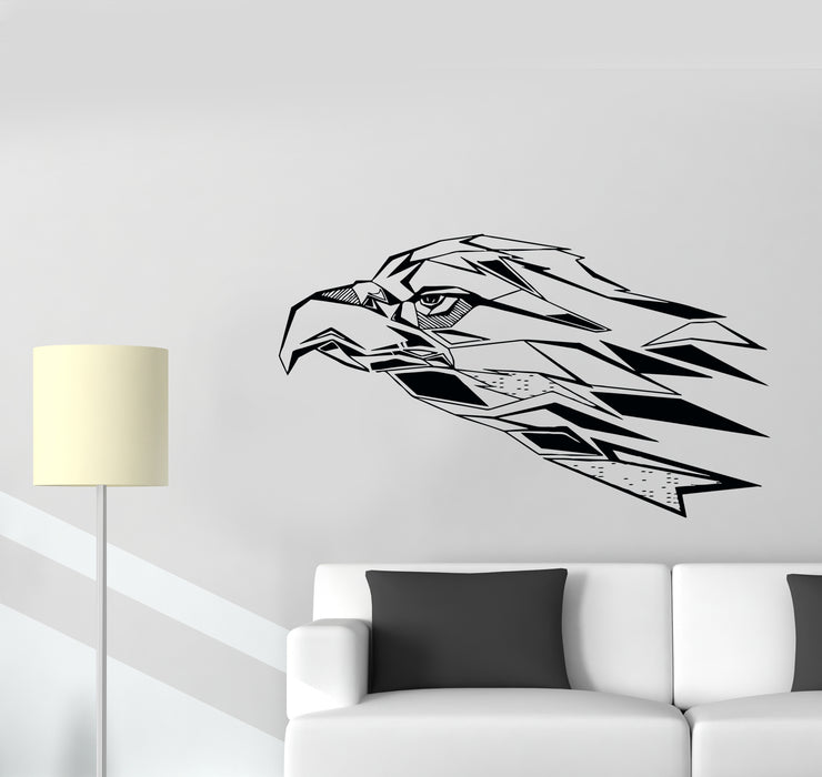 Wall Decal Eagle Bird Head Flying Animal Decor Vinyl Sticker (ed2139)