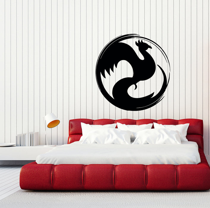 Wall Decal Bird Symbol Pattern Phoenix Animal Vinyl Sticker (ed2147)