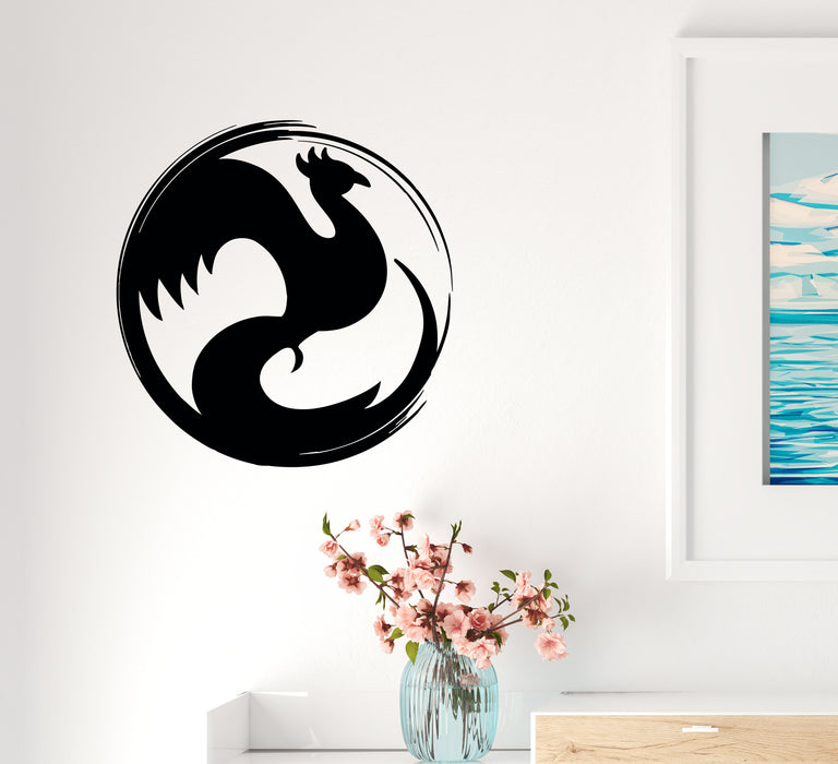 Wall Decal Bird Symbol Pattern Phoenix Animal Vinyl Sticker (ed2147)