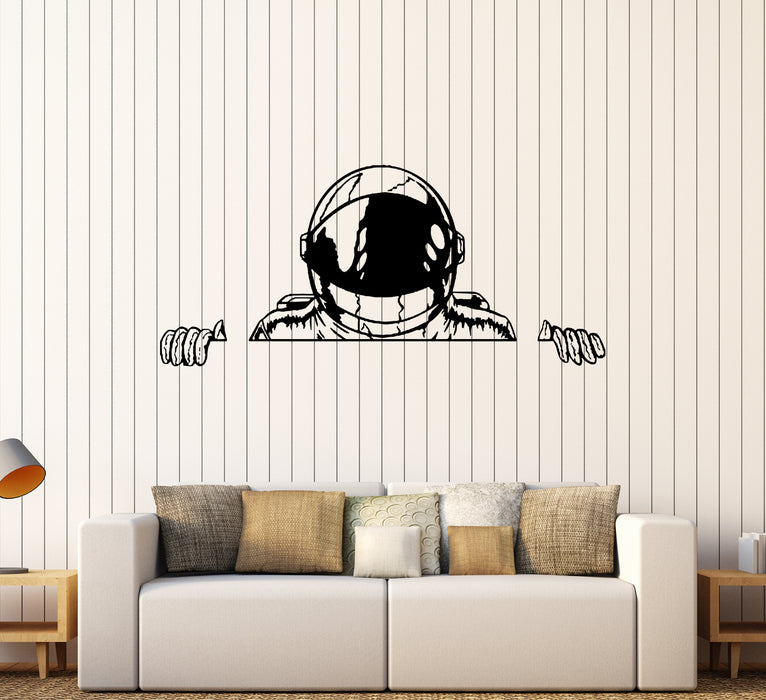 Наклейка на стену Астронавт Космонавт Скафандр Вселенная Виниловая наклейка (ed2152)