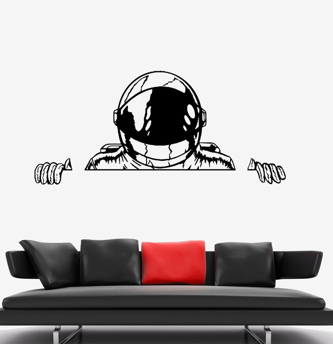 Наклейка на стену Астронавт Космонавт Скафандр Вселенная Виниловая наклейка (ed2152)