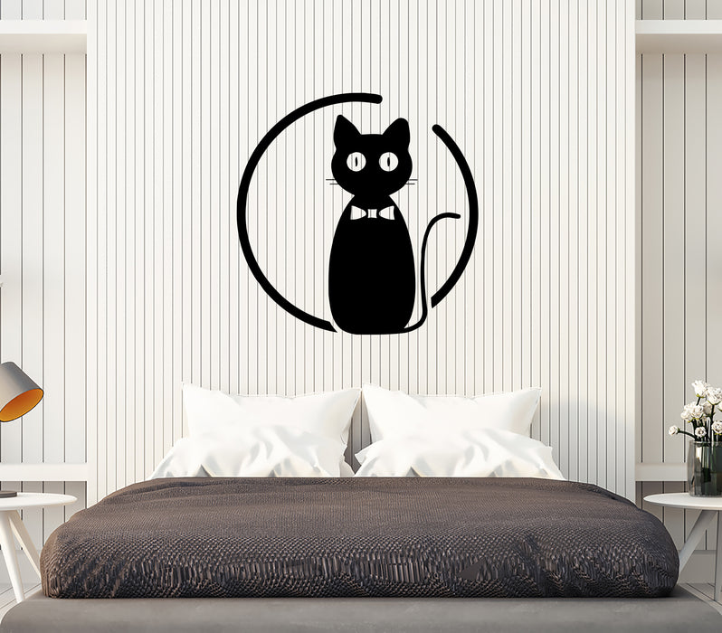 Wall Decal Black Cat Pet Kitten Animal Vinyl Sticker (ed2156)
