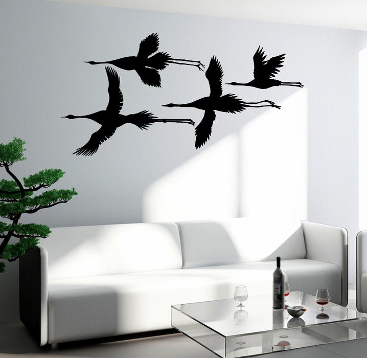 Wall Decal Bird Flock Cranes Flight Vinyl Sticker (ed2167)