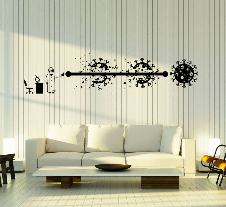 Wall Decal Doctor Virus Destruction Power Medicine Vinyl Sticker (ed2168)