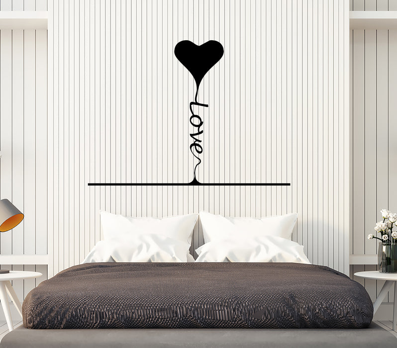 Vinyl Wall Decal Love Heart Arrows Romantic Room Decoration